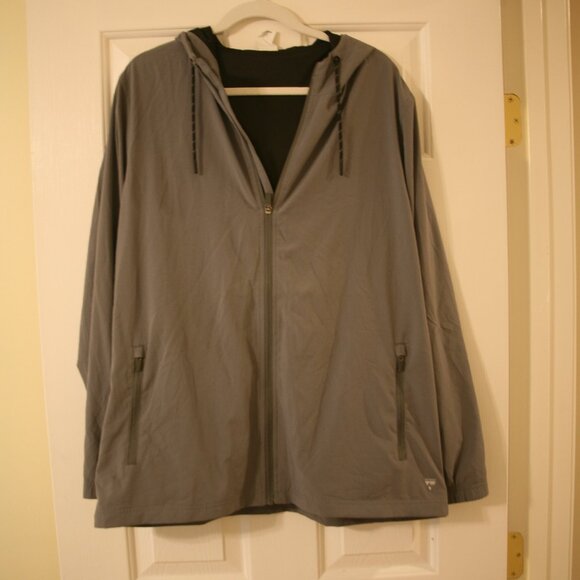 Voyager Men's Hooded Rain Jacket, Size L, Grey - Picture 1 of 3